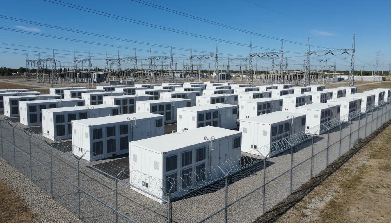 Batterie-Großspeicher (BESS) auf einer verpachteten Gewerbefläche