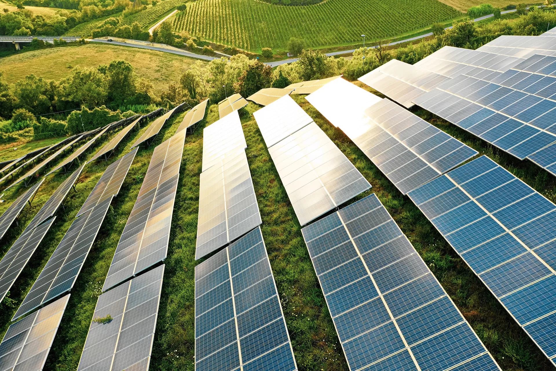 Solaranlage auf einer Freifläche
